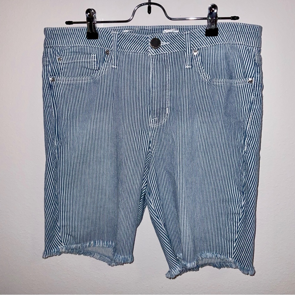 7 for all mankind Striped Bermuda Shorts size 12